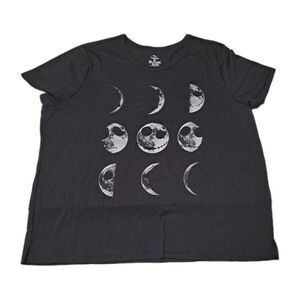 Nightmare Before Christmas Jack Skellington Moon Phases Black Women's 2XL Tee